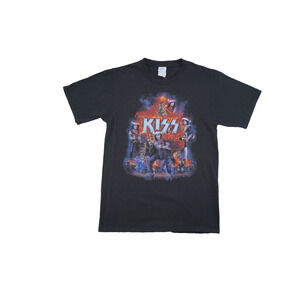 KISS Very Merry KISSmas Graphic T-Shirt Port & Company Black Tee Size Small